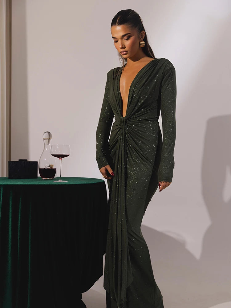 Peris Gems army green / L Mozision Glitter Deep V Neck Sexy Maxi Dress For Women Elegant Sparkle Long Sleeve Ruched Bodycon Split Club Party Sexy Dress Mozision Glitter Deep V Neck Sexy Maxi Dress For Women Elegant Sparkle Long Sleeve Ruched Bodycon Split Club Party Sexy Dress SHEIN Amazon Temu