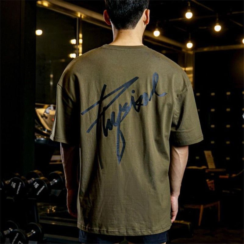 Peris Gems army green / M Casual Loose T-Shirt for Men | Short Sleeve Graphic Shirt SHEIN Amazon Temu