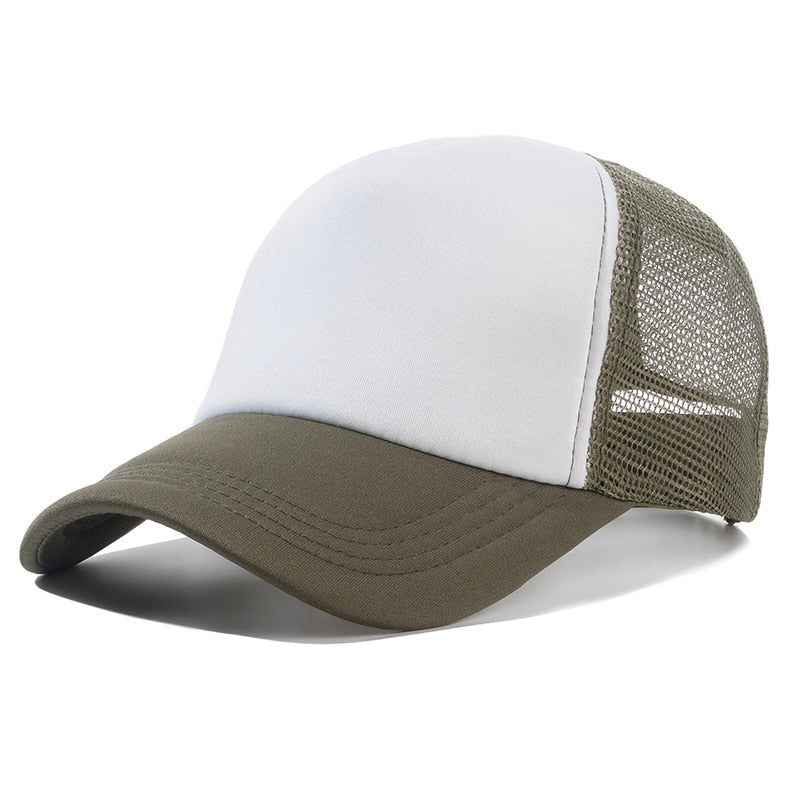 Peris Gems Army Green White / 54cm-60cm Casual Plain Mesh Baseball Cap Unisex | Adjustable Snapback Hats Casual Plain Mesh Baseball Cap Unisex | Adjustable Hats SHEIN Amazon Temu