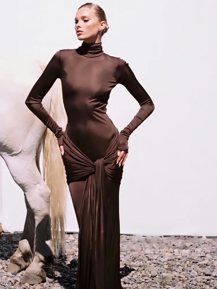Peris Gems Articat High Neck Long Sleeve Bodycon Dress For Women Tight Elastic Lace Up Maxi Long Dress Autumn 2023 New Party Club Vestidos Articat High Neck Long Sleeve Bodycon Dress For Women Tight Elastic Lace Up Maxi Long Dress Autumn 2023 New Party Club Vestidos SHEIN Amazon Temu