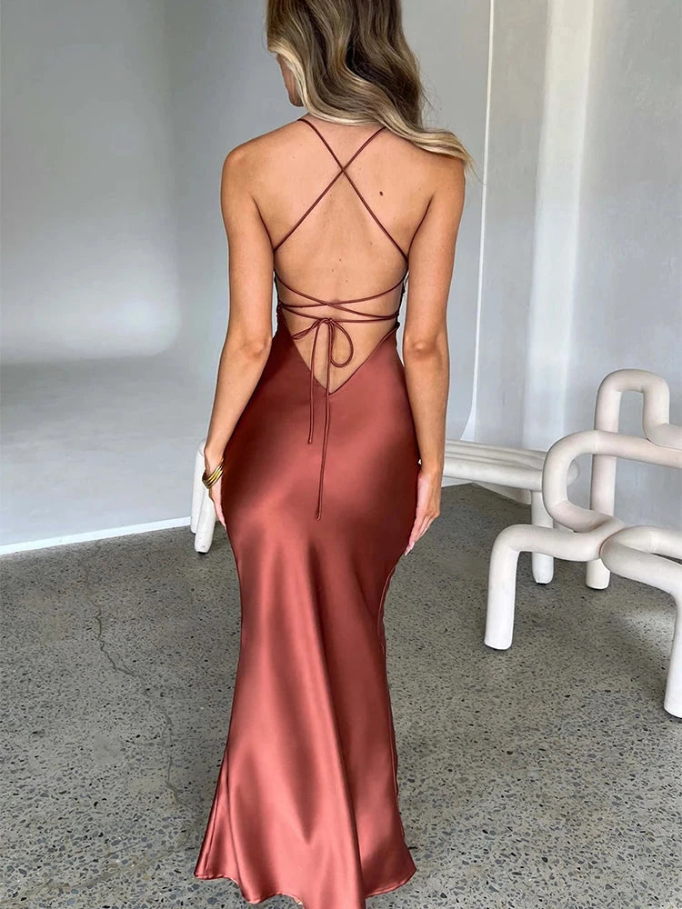 Peris Gems Articat Satin Backless Lace Up Mermaid Slip Dress Women Sweetheart Neck Sexy Slim Bodycon Dresses Elegant Silk Gown Partywear Articat Satin Backless Lace Up Mermaid Slip Dress Women Sweetheart Neck Sexy Slim Bodycon Dresses Elegant Silk Gown Partywear SHEIN Amazon Temu