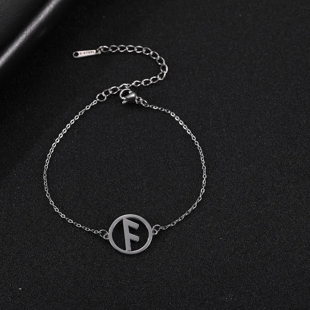 Peris Gems Ash / Silver Nordic Viking Rune Charm Stainless Bracelets Unisex SHEIN Amazon Temu