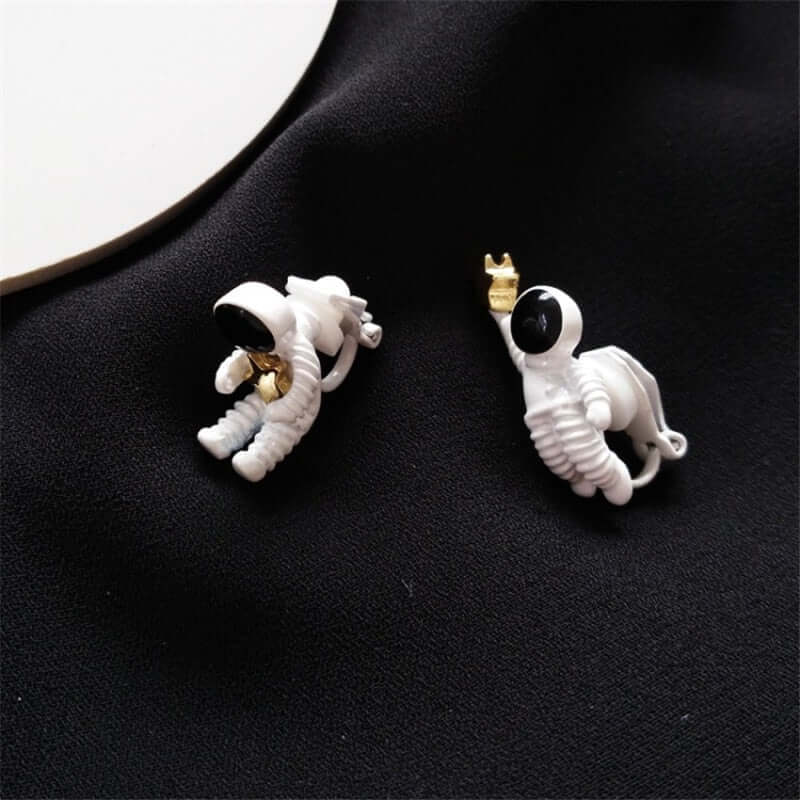 Peris Gems Astronaut Star Stud Ear Clip Earrings for Women | Space Astronaut Gold Stud Earrings for Women SHEIN Amazon Temu