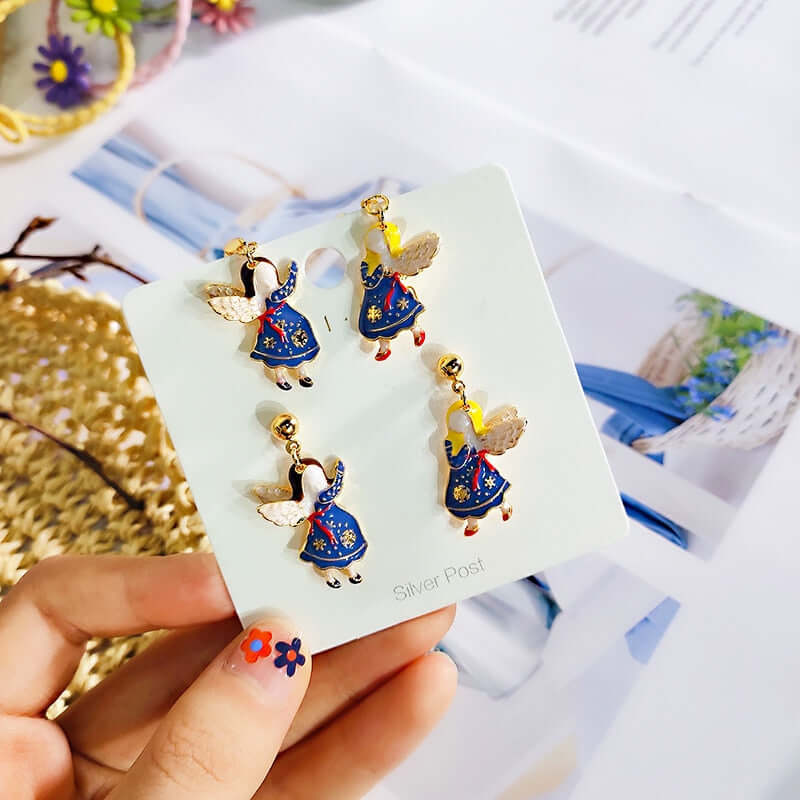 Peris Gems Asymmetric Angle Drop Earrings for Women | Cute Gold Earrings for Women Earless Earrings SHEIN Amazon Temu