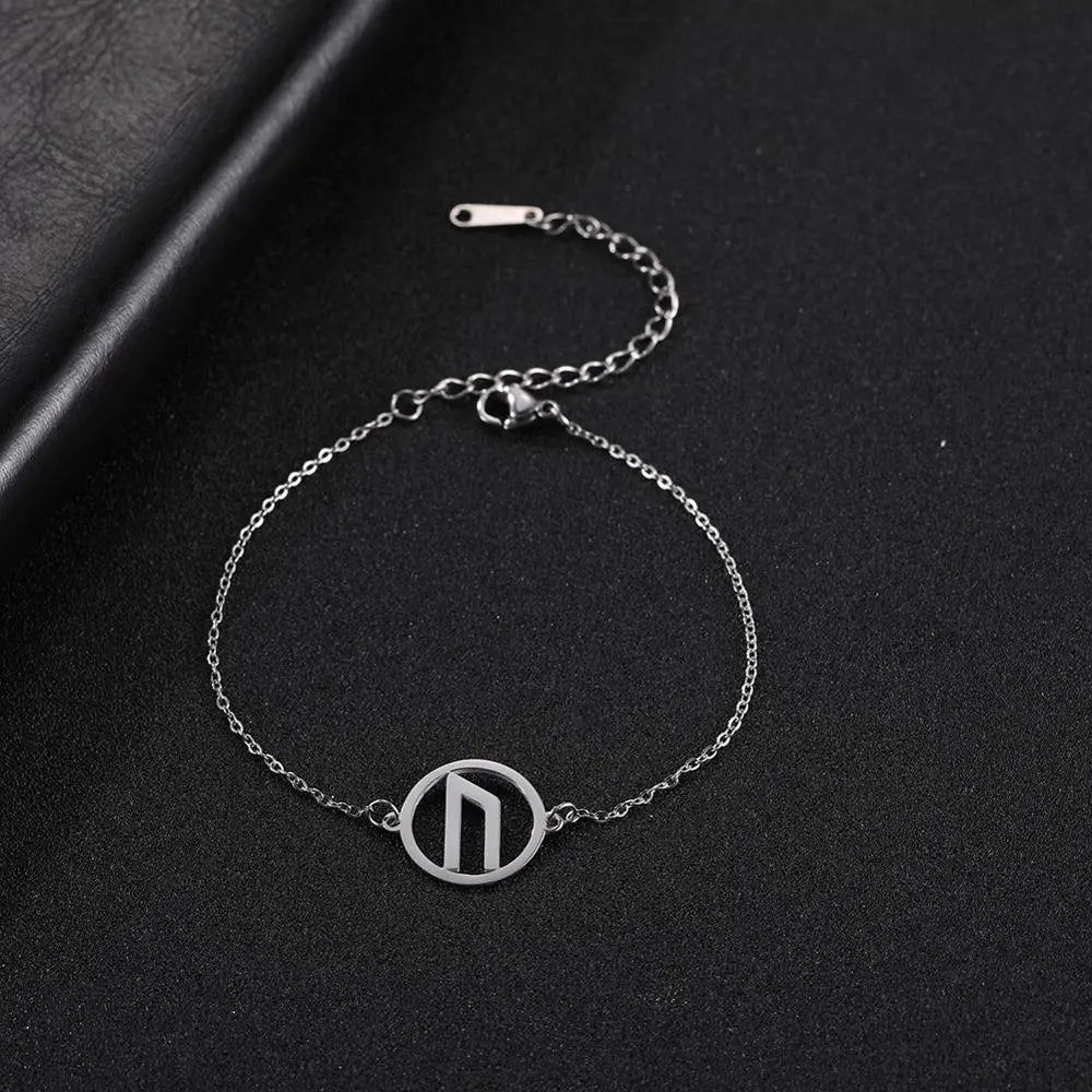 Peris Gems Aurochs / Silver Nordic Viking Rune Charm Stainless Bracelets Unisex SHEIN Amazon Temu