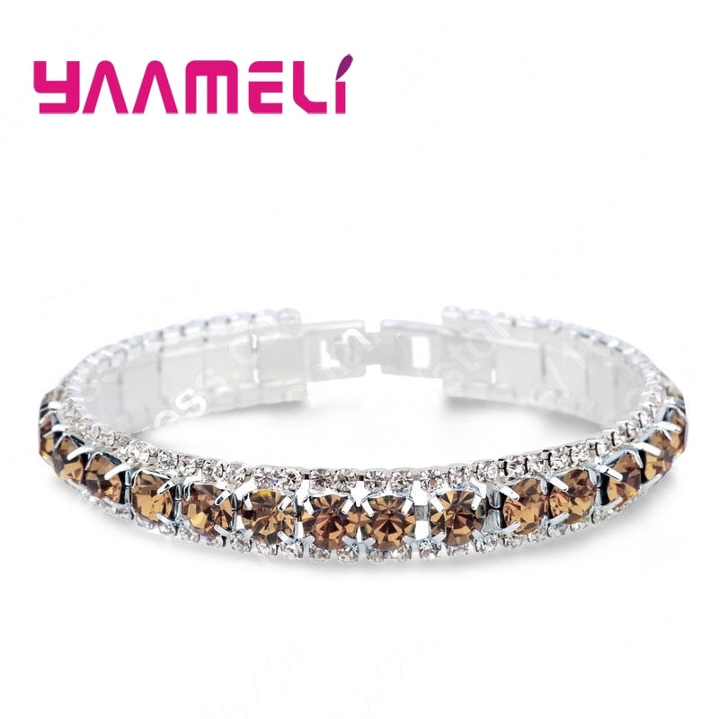 Peris Gems Austrian Opal Chain-Link Bracelets for Women | Sterling Silver Austrian Opal Chain-Link Bracelets for Women | SHEIN Amazon Temu