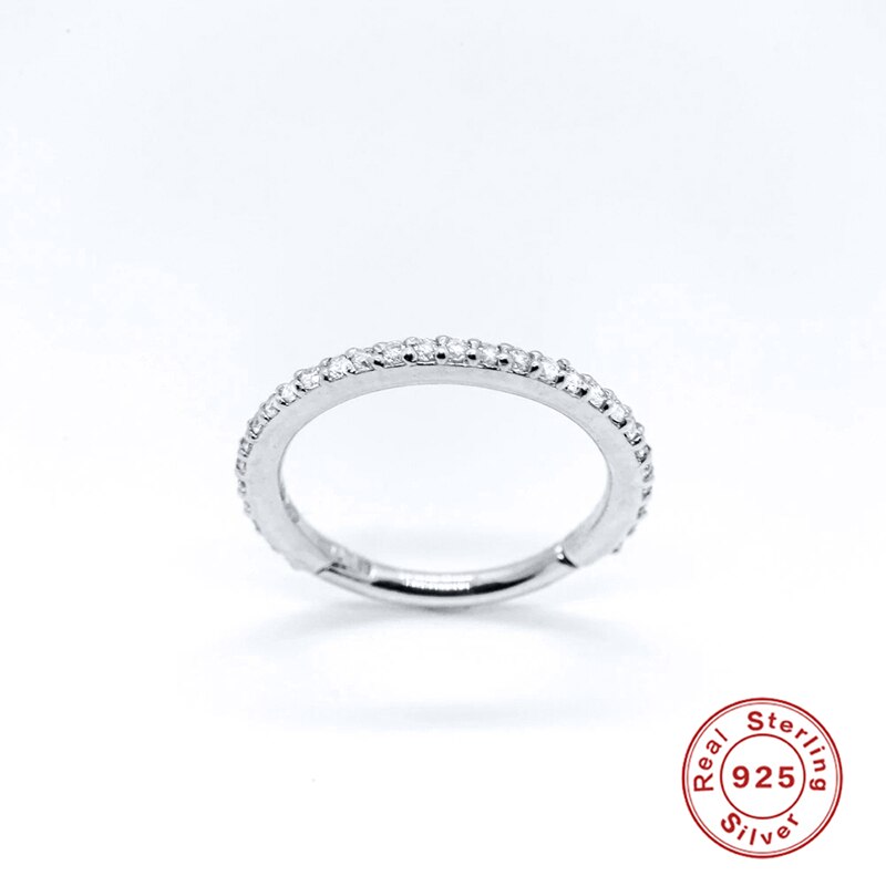 Peris Gems B / 6mm 1pcs CZ Crystal Tragus Cartilage Piercing for Women | 925 Silver Nose Hoop Ring CZ Crystal Tragus Cartilage Piercing for Women | 925 Silver SHEIN Amazon Temu