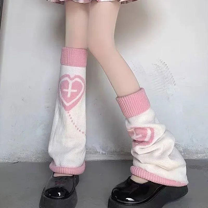 Peris Gems B white / One Size Y2K Punk Knitted Leg Warmers Star Gothic Cross Harajuku Women Heart Two Side Wear Loose Fit Leg Covers Sock JK Thigh High Lolita Y2K Punk Knitted Leg Warmers Star Gothic Cross Harajuku Women Heart Two Side Wear Loose Fit Leg Covers Sock JK Thigh High Lolita SHEIN Amazon Temu