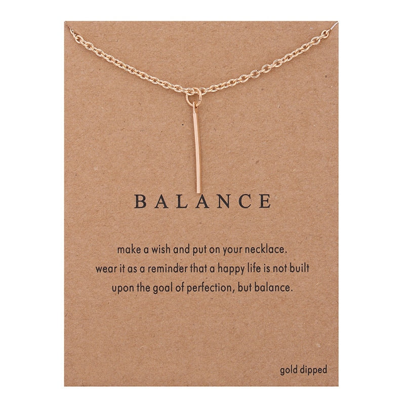Peris Gems Balance Good Luck Pendant Necklaces with Fortune Cards Unisex SHEIN Amazon Temu