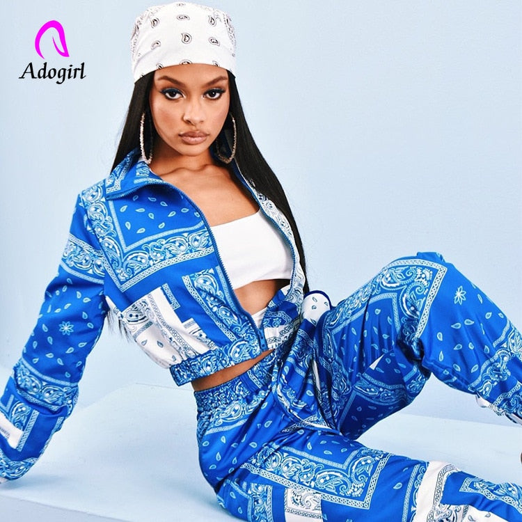 Peris Gems Bandana Print Two Piece Set | Women&