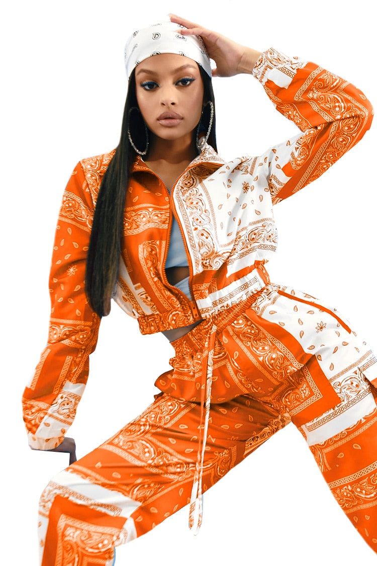 Peris Gems Bandana Print Two Piece Set | Women&