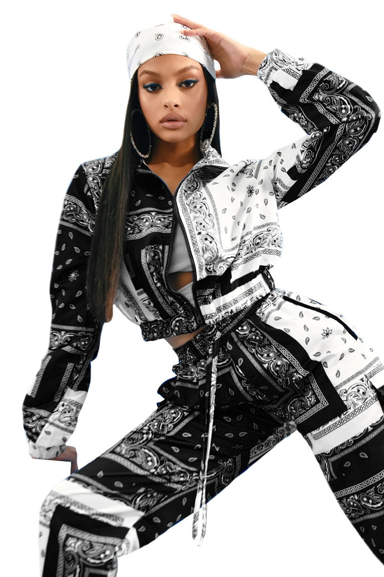 Peris Gems Bandana Print Two Piece Set | Women&