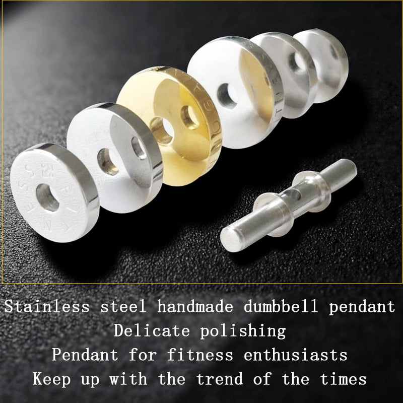 Peris Gems Barbell Dumbbell Necklace for Men | Stainless Steel Gym Jewelry Barbell Dumbbell Necklace for Men | Stainless Gym Jewelry SHEIN Amazon Temu