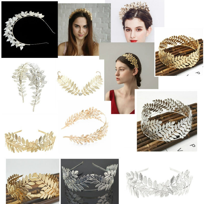 Peris Gems Baroque Gold Leaf Headband Crown Tiara for Women | Greek Goddess Hair Accessories SHEIN Amazon Temu