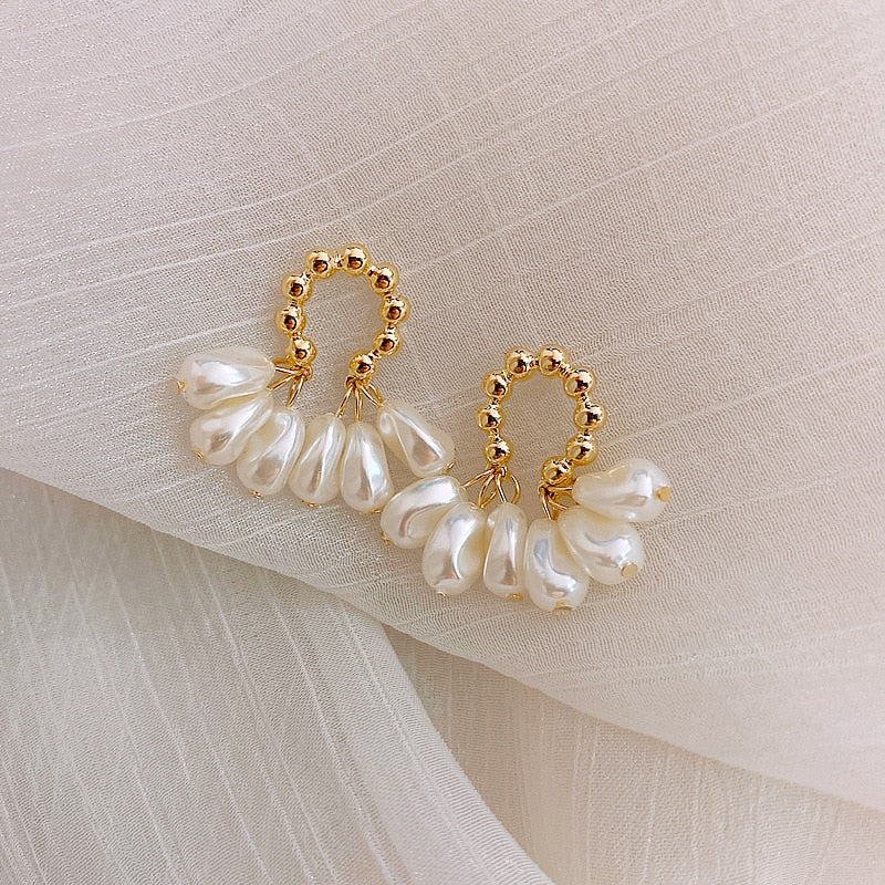 Peris Gems Baroque Pearl Earrings for Women | Gold Temperament Pearl Earrings for Women SHEIN Amazon Temu