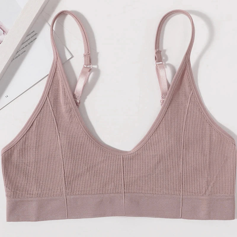 Peris Gems bean / M Seamless Tube Tops Bras For Women U-shaped Back Sexy Lingerie Female Bralette Adjust Strap Bandeau Bra Ribbed Sports Underwear Seamless Tube Tops Bras For Women U-shaped Back Sexy Lingerie Female Bralette Adjust Strap Bandeau Bra Ribbed Sports Underwear SHEIN Amazon Temu