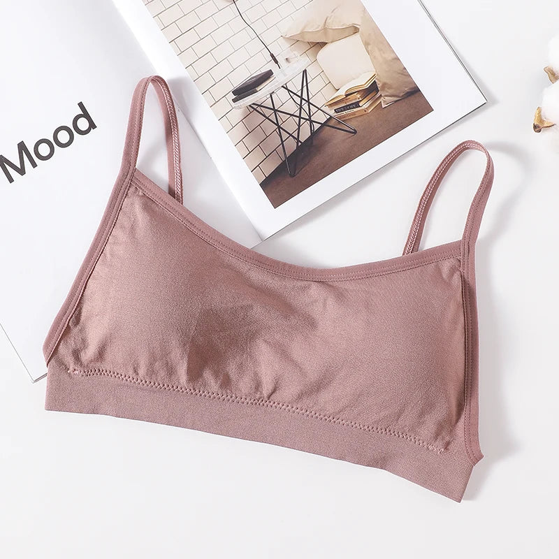 Peris Gems Bean Paste / XL Seamless Tube Top Bra Backless Non-Wire Underwear Sexy Lingerie Women&