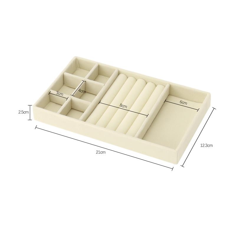 Peris Gems Beige-3 in 1 Velvet Jewelry Display Stackable Tray Case SHEIN Amazon Temu