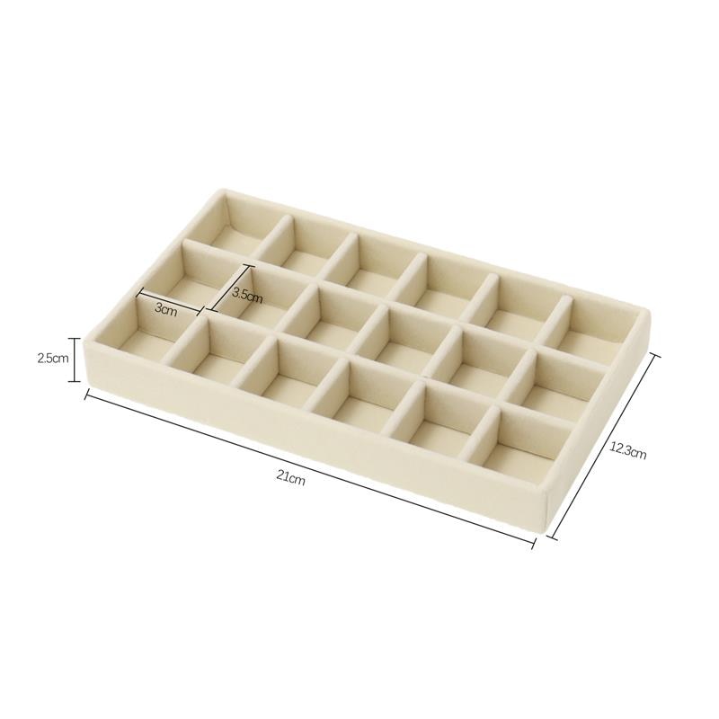 Peris Gems Beige A Velvet Jewelry Display Stackable Tray Case SHEIN Amazon Temu