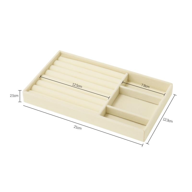 Peris Gems Beige C Velvet Jewelry Display Stackable Tray Case SHEIN Amazon Temu
