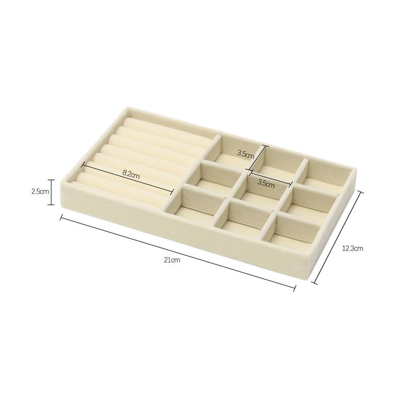 Peris Gems Beige F Velvet Jewelry Display Stackable Tray Case SHEIN Amazon Temu