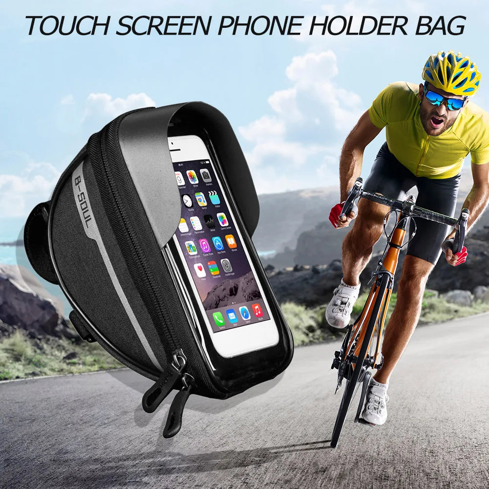 Peris Gems Bicycle Frame Front Top Tube Bike Bag Handlebar Cell Mobile Phone Bag Waterproof Touch Screen Phone Holder Cycling Accessories Bicycle Frame Front Top Tube Bike Bag Handlebar Cell Mobile Phone Bag Waterproof Touch Screen Phone Holder Cycling Accessories SHEIN Amazon Temu