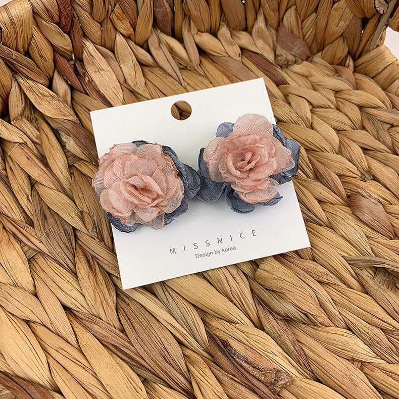 Peris Gems Big Cloth Flower and Pearl Dangle Tassel Earrings for Women SHEIN Amazon Temu