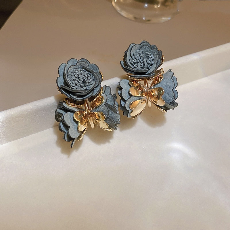 Peris Gems Big Cloth Flower and Pearl Dangle Tassel Earrings for Women SHEIN Amazon Temu
