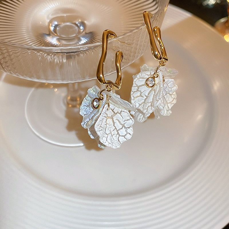 Peris Gems Big Cloth Flower and Pearl Dangle Tassel Earrings for Women SHEIN Amazon Temu