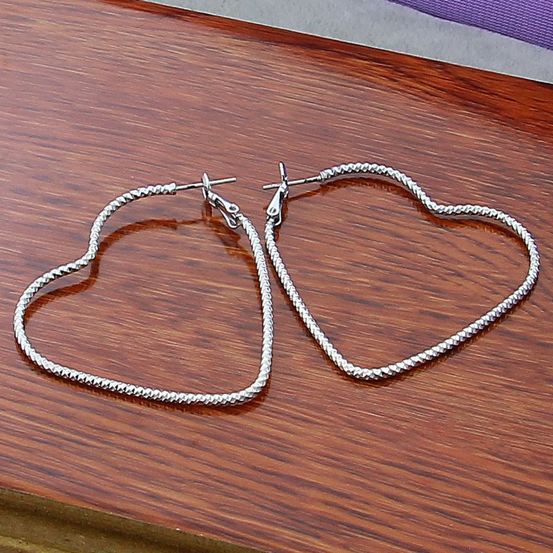 Peris Gems Big Heart Sterling Silver Hoop Earrings Collection for Women SHEIN Amazon Temu