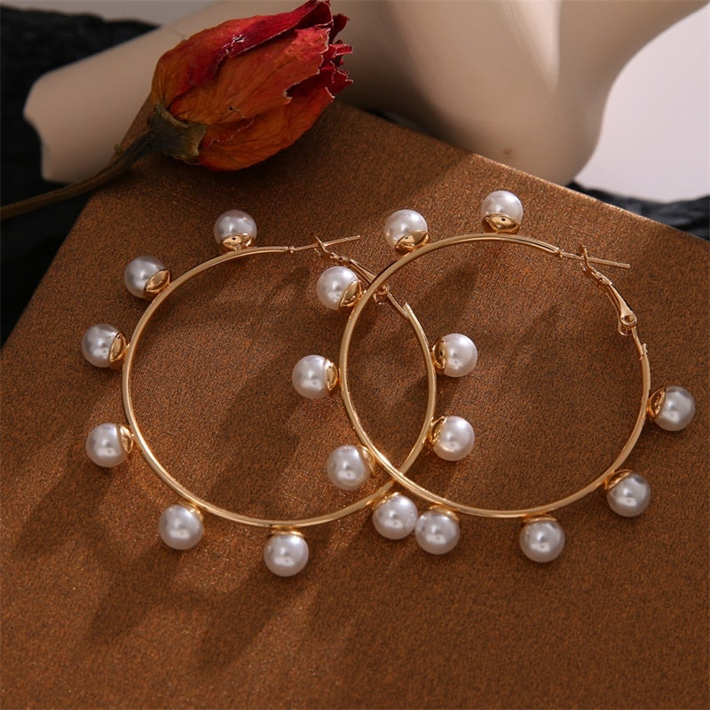 Peris Gems Big Pearl Tassel Earrings for Women | Silver Round Pearl Earring Collection SHEIN Amazon Temu