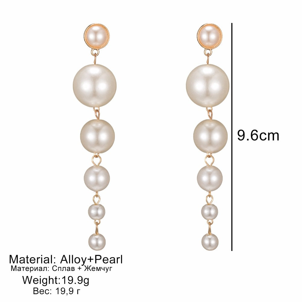 Peris Gems Big Pearl Tassel Earrings for Women | Silver Round Pearl Earring Collection SHEIN Amazon Temu