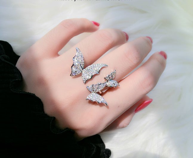 Peris Gems Big & Small / Resizable Luxurious Diamond Butterfly Ring Collection for Women SHEIN Amazon Temu