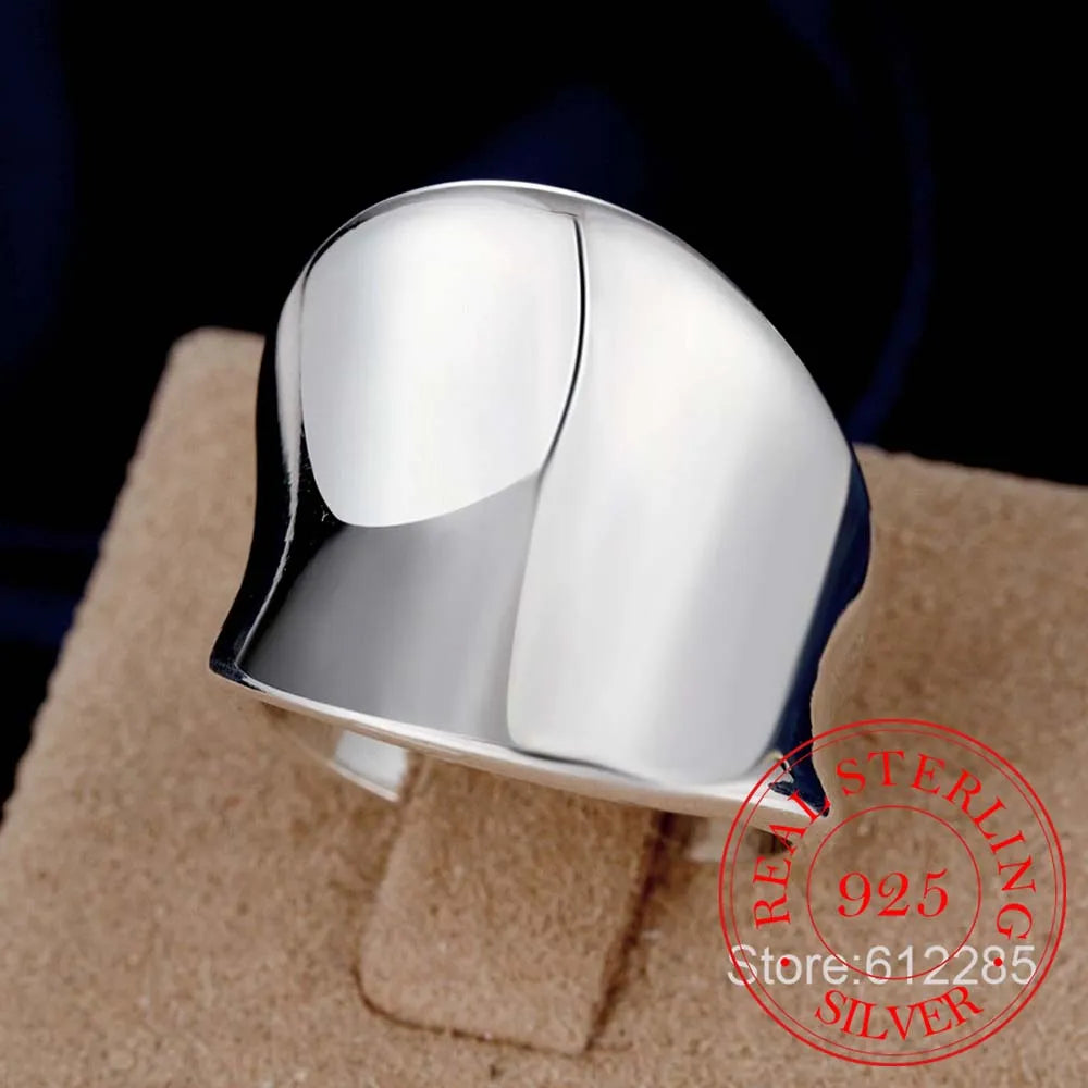 Peris Gems Big Smooth 925 Silver Anniversary Ring for Women SHEIN Amazon Temu