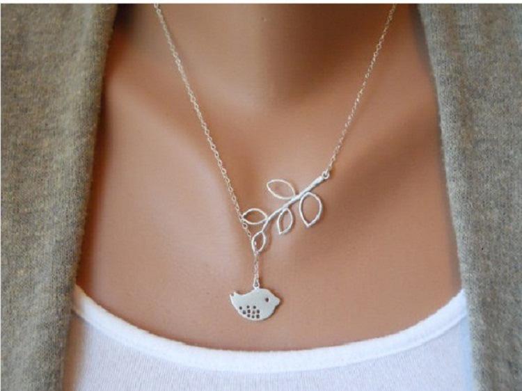 Peris Gems Bird Cross Leaves Simulated Pearl Pendant Necklace SHEIN Amazon Temu