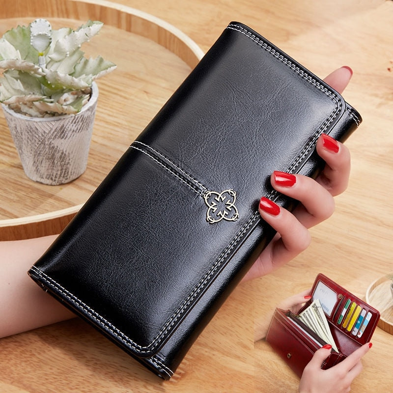 Peris Gems Black 1 Leather Tri-Fold Long Wallet for Women | Coin Purses SHEIN Amazon Temu