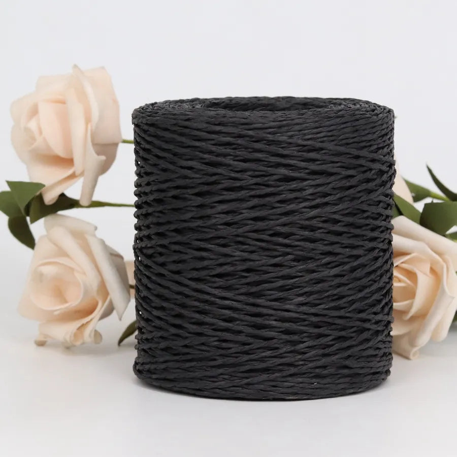 Peris Gems black 100g/ball Raffia Yarn Kintting Paper Straw Yarn for Crocheting Hat Fancy Yarn Flower Packing Summer Fashion Handmade Material SHEIN Amazon Temu
