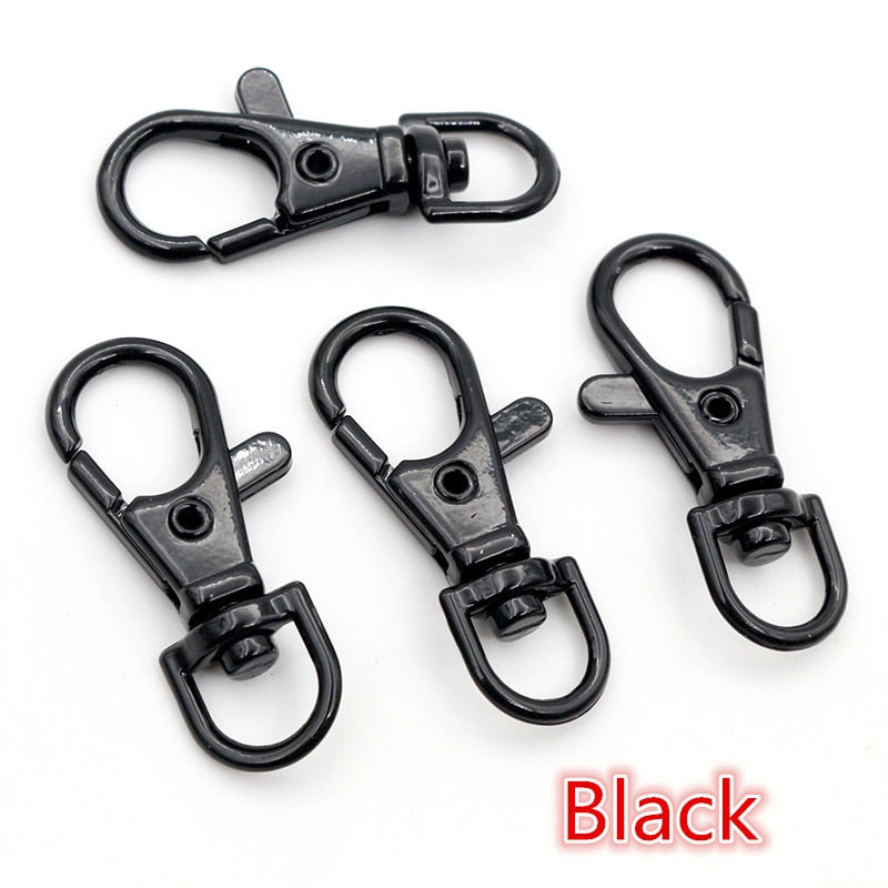 Peris Gems Black / 17x38mm Metal Swivel Lobster Clasp Hooks | 10pc Claw Hooks SHEIN Amazon Temu