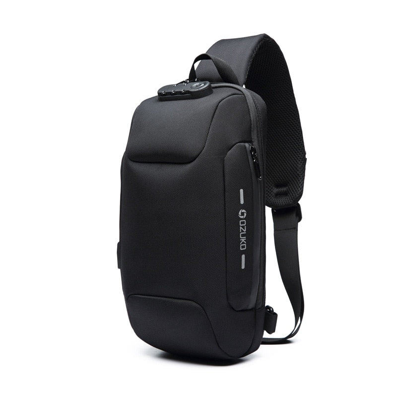 Peris Gems Black / 17x8x34CM Waterproof Anti-Theft USB Messenger Bag | Adjustable Lock Bag SHEIN Amazon Temu