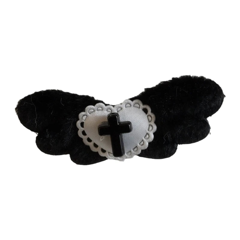 Peris Gems Black / 1P Angel Wing Hair Clip Y2K Heart Barrettes Harajuku Hair Accessories Angel Wing Hair Clip Y2K Heart Barrettes Harajuku Hair Accessories SHEIN Amazon Temu