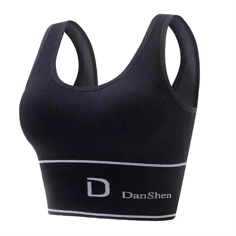 Peris Gems Black / 40-65kg / 95C|36 Bra, Sports Underwear, Yoga, High Elasticity, Big U Vest, Underwear, Women&