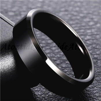 Peris Gems Black / 5 Round Titanium Stainless Steel Rings Unisex | 8mm Party Rings Round Titanium Stainless Steel Rings Unisex | 8mm Party Ring SHEIN Amazon Temu