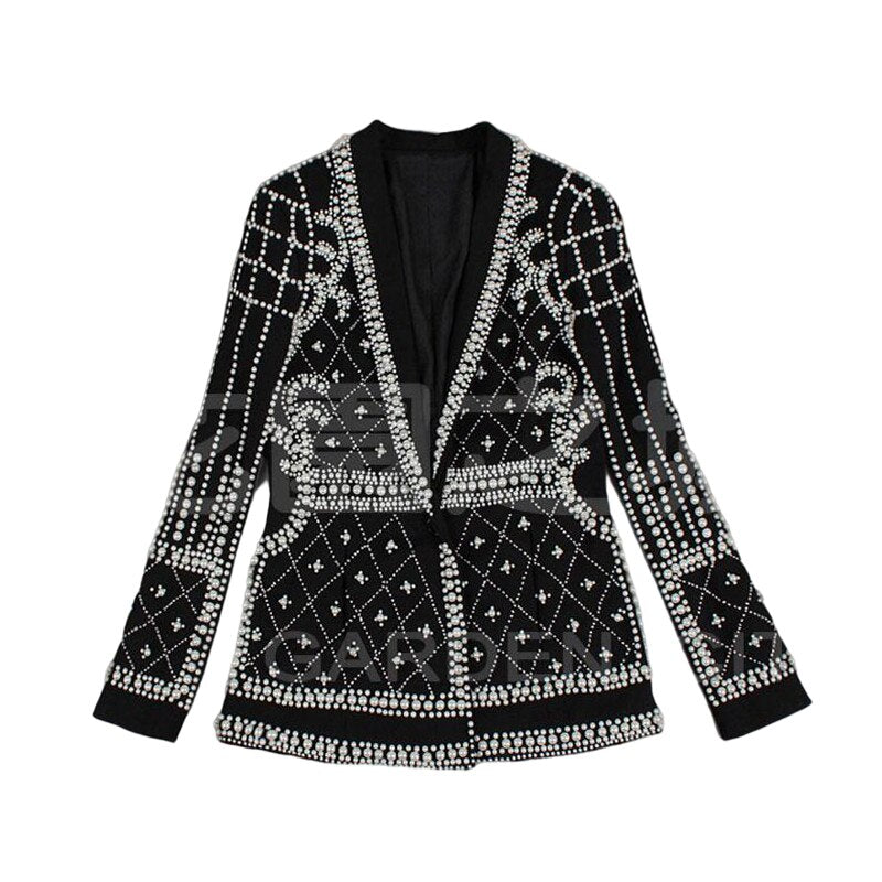 Peris Gems Black and White Pearl Blazer Jackets for Women SHEIN Amazon Temu
