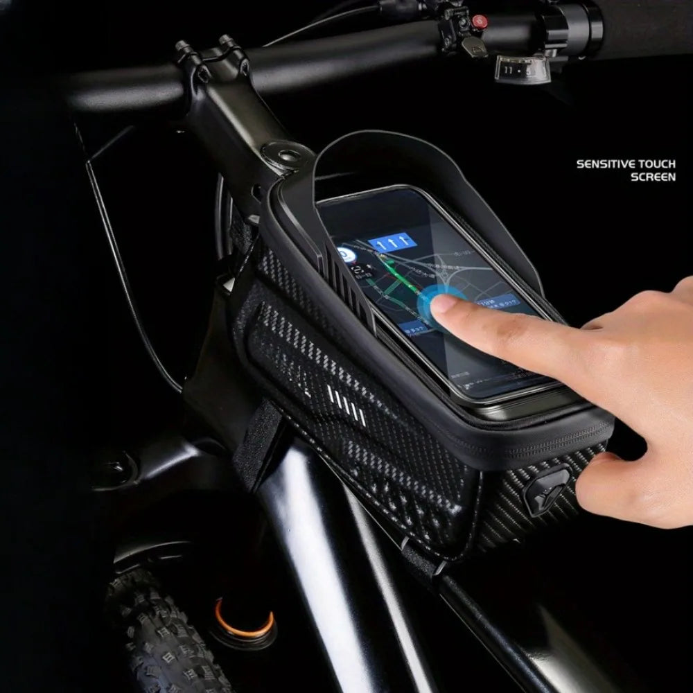 Peris Gems Black Bicycle Top Tube Bag, Frame Bag, Hard Shell Bag, Waterproof Mountain Bike Mobile Phone Bag, Saddle Bag, Cycling Equipment Bicycle Top Tube Bag, Frame Bag, Hard Shell Bag, Waterproof Mountain Bike Mobile Phone Bag, Saddle Bag, Cycling Equipment SHEIN Amazon Temu