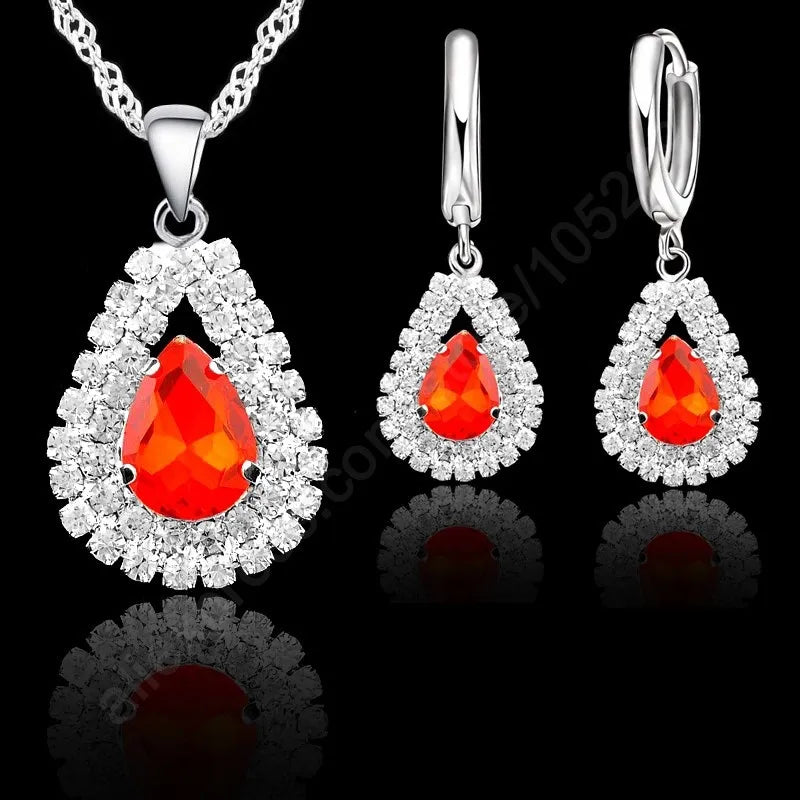 Peris Gems Black Diamond 925 Silver Necklace and Earrings Set for Women SHEIN Amazon Temu