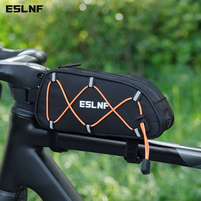 Peris Gems Black ESLNF Bike bag Mountain Road Bike Reflective Waterproof Tube Bag Portable Storage Front Tube Bag Free Replacement Of Reflective ESLNF Bike bag Mountain Road Bike Reflective Waterproof Tube Bag Portable Storage Front Tube Bag Free Replacement Of Reflective SHEIN Amazon Temu