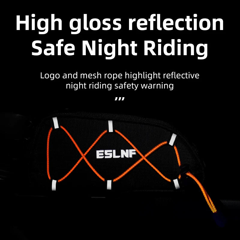 Peris Gems Black ESLNF Bike bag Mountain Road Bike Reflective Waterproof Tube Bag Portable Storage Front Tube Bag Free Replacement Of Reflective ESLNF Bike bag Mountain Road Bike Reflective Waterproof Tube Bag Portable Storage Front Tube Bag Free Replacement Of Reflective SHEIN Amazon Temu