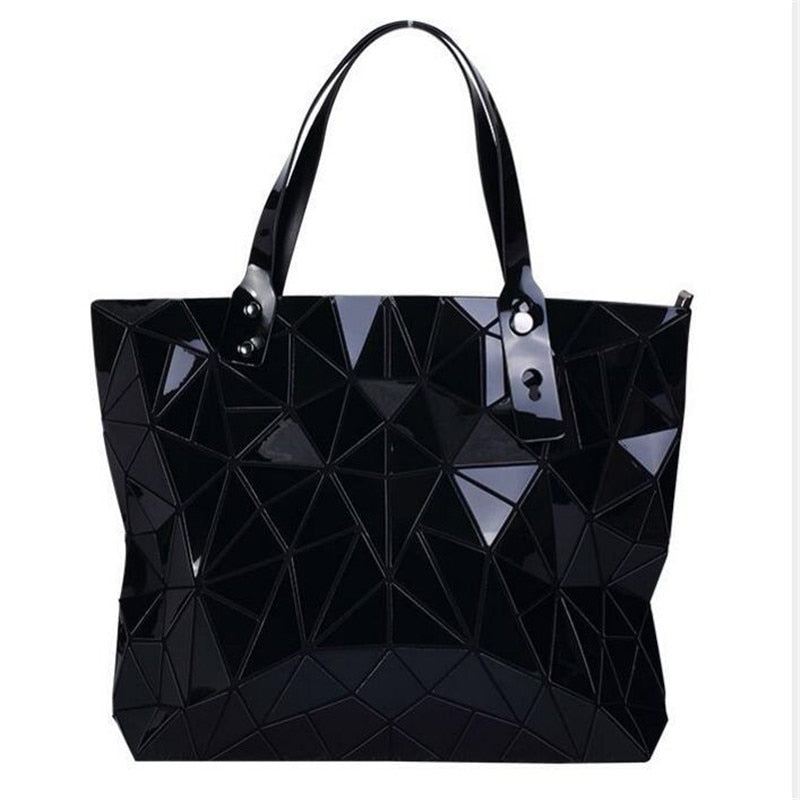 Peris Gems Black Geometric Shoulder Tote Bag for Women | Medium Shopper Purse SHEIN Amazon Temu