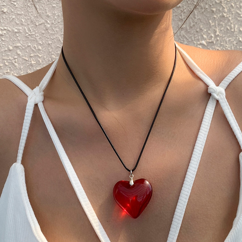 Peris Gems Black Gothic Bowknot Choker Necklace with Big Heart Pendant for Women Black Gothic Bowknot Choker Necklace with Big Heart Pendant SHEIN Amazon Temu