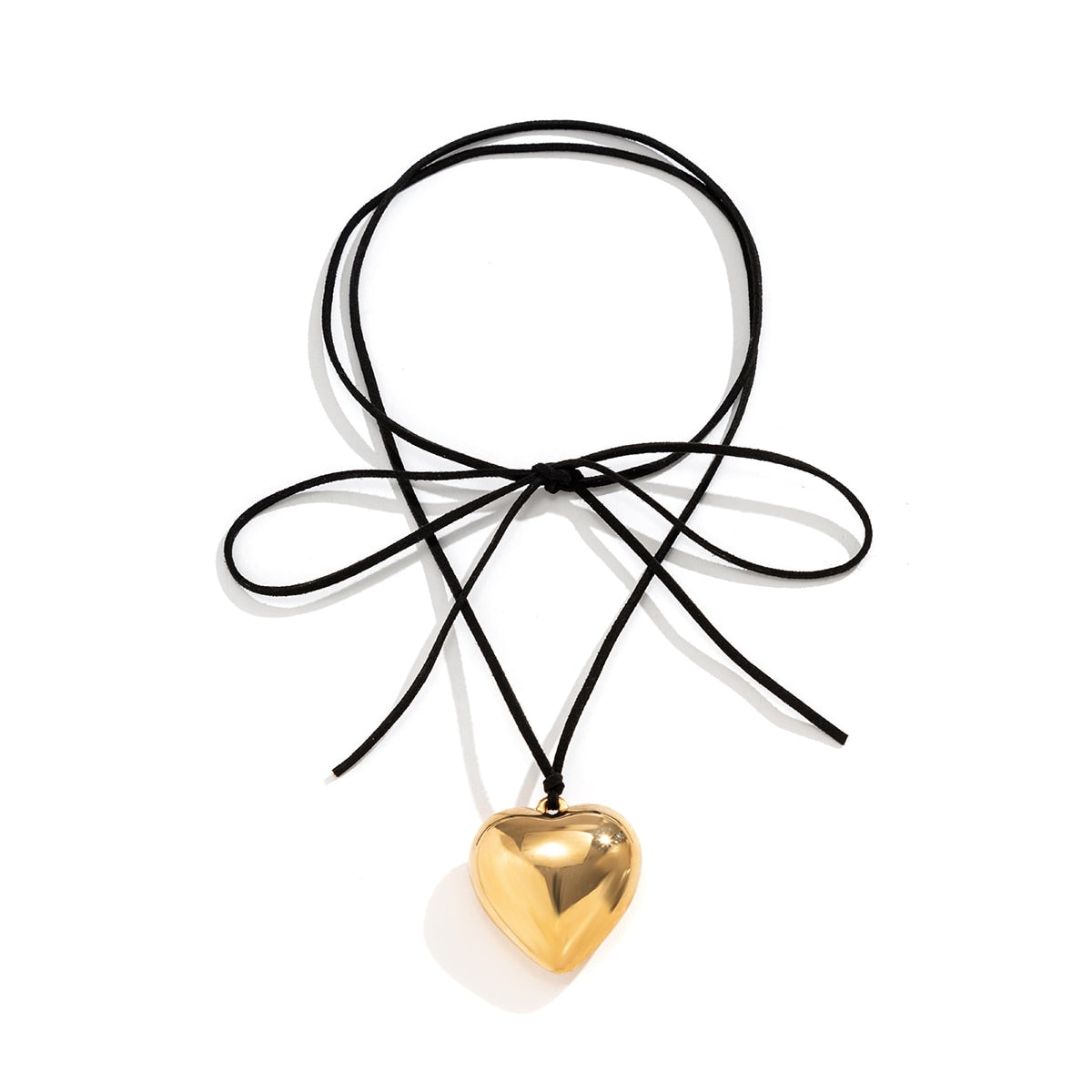 Peris Gems Black Gothic Bowknot Choker Necklace with Big Heart Pendant for Women Black Gothic Bowknot Choker Necklace with Big Heart Pendant SHEIN Amazon Temu
